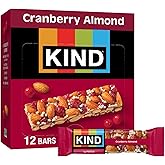 KIND Nut Bars, Cranberry Almond, Healthy Snack Bars, Gluten Free, Low Sugar, 6g Protein, 12 Count