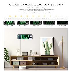 Digital Clock, Digital Wall Clock for Living Room