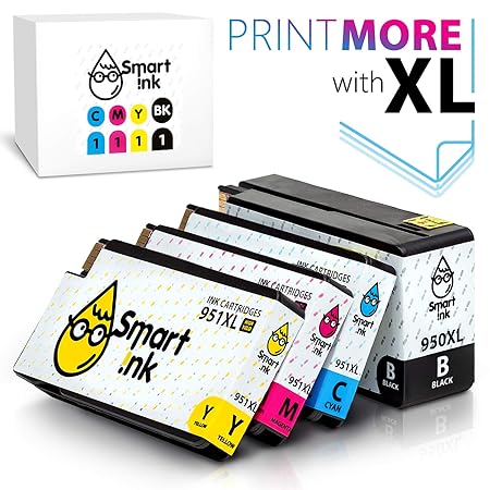 Smart Ink Kompatibel Druckerpatronen Tintenpatronen für HP 950XL 951XL 950 XL 951 4 Multipack (BK &C/M/Y) Patrone hoher Kapaz