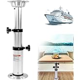 HWHongRV 3 Levels Adjustable RV Boat Table Pedestal, Detachable Aluminum Alloy RV Table Legs Stand Base Telescoping Mount Frame 17-29 Inch Height Range for RV Marine Boat Marine Yacht
