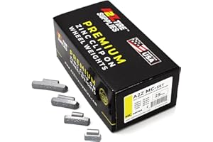 A2Z Tire Supplies MC Series Hammer on ZINC Wheel Weights Coated (0.25oz-0.50oz-0.75oz-1.0oz) Box of 100pcs @25pcs