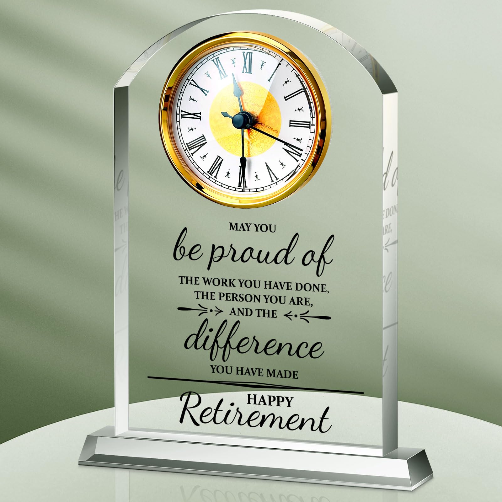 Mua Retirement Clock Retirement Gift for Woman Men Acrylic Crystal ...
