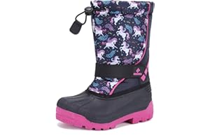 CIOR Kids Snow Boots for Boys Girls Toddler Winter Outdoor Boots Waterproof with Fur Lined(Toddler/Little Kids/Big Kid)