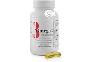 NUTRA NUTRITION Fish Oil 1200 mg – 360 mg Omega-3 Fatty Acids – Supports Heart Health, Circulatory Health, and Cognitive Function, Fish Oil Supplement for Women and Men, 60 softgels