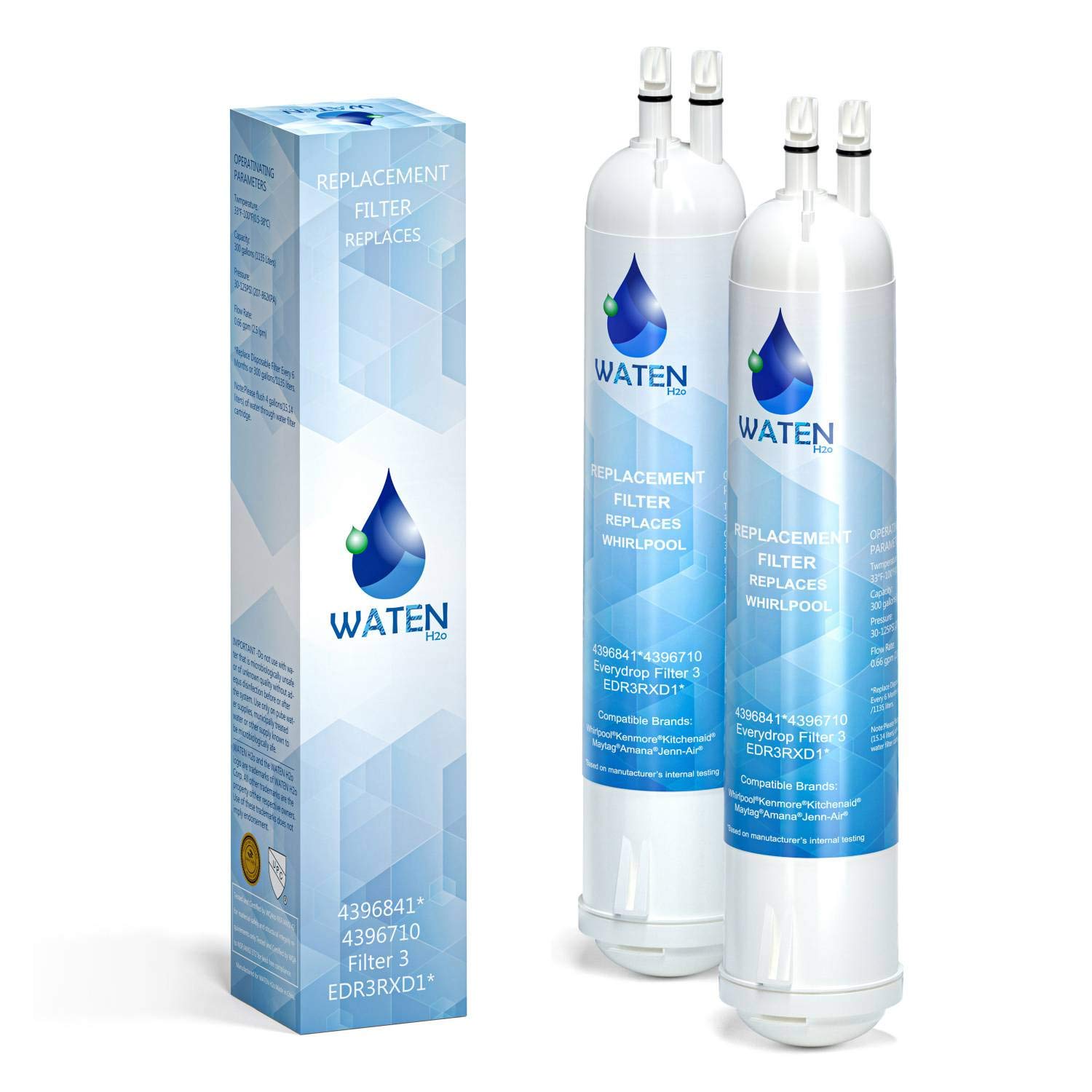 Edr3rxd1 Kenmore 46 9030 Kenmore 46 9083 Water Filter 2pack 4396841 4396710 Refrigerator Water Filter Cap Replacement Compatible With Water Filter 3 Pitcher Water Filters Home Kitchen Guardebem Com