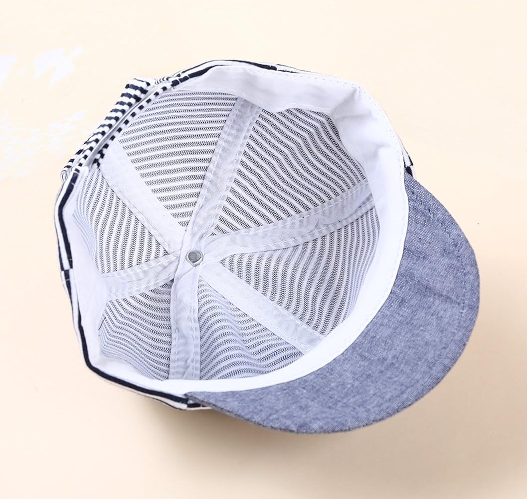 Baby Boy Baseball Cap Striped Sunhat Letter Sun Protection Hat,Sun Hat for Baby Boy and Baby Girl (1, Gray Black): Clothing