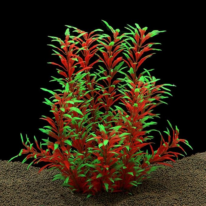 QUMY Large Aquarium Plants Artificial Plastic Fish Tank Plants