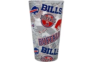 FOCO NFL unisex-adult NFL Team Logo Barware Drink 16oz Pint Glass