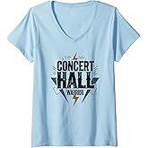 Women's Turn It Up Louder 80s Rock Band Design V-Neck T-Shirt