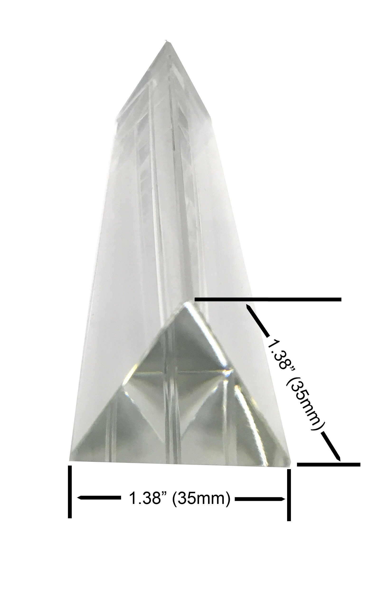 Amlong Crystal 6" Optical Glass Triangular Prism for Teaching Light