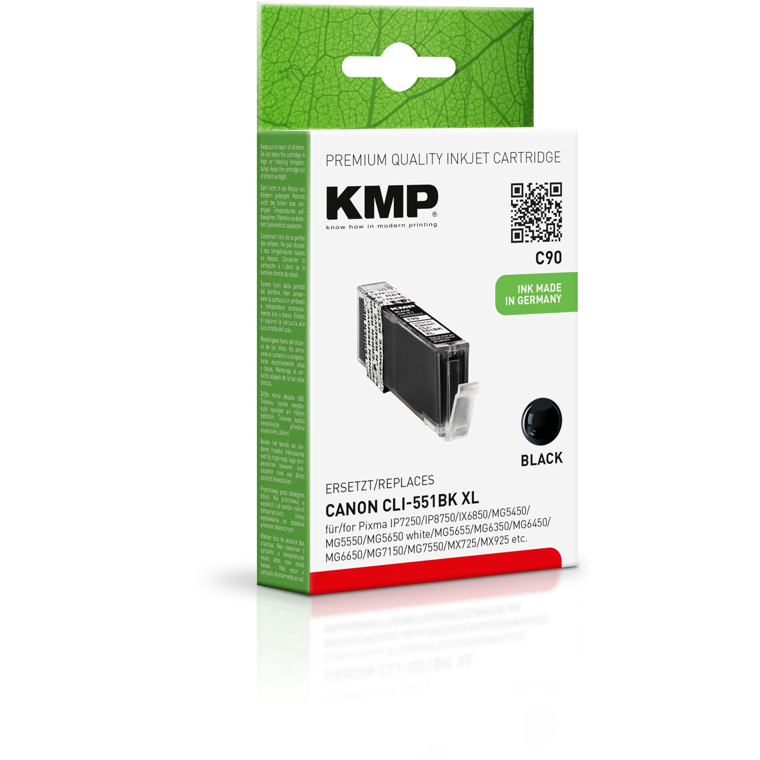 KMP C90 Canon CLI-551XL Black Premium Ink