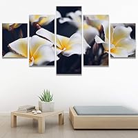 SIGNWIN 5 Panel Canvas Wall Art Modern Art Bouquet Colorful Decorative Elements Floral Multicolor Photography for Home Decorations Ready to Hang - 60