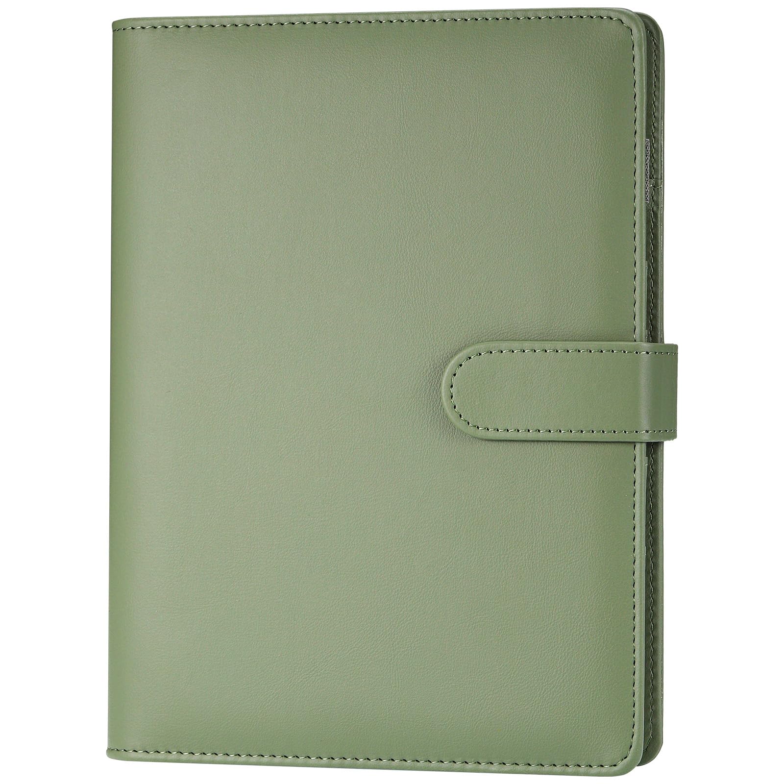 JIANTA A5 PU Leather Ring Binder, Refillable 6 Ring Binder Cover for A5 Filler Paper, Budget Binder A5 Notebook Binder Pockets for Travel, Work (Inner Paper Not Included)