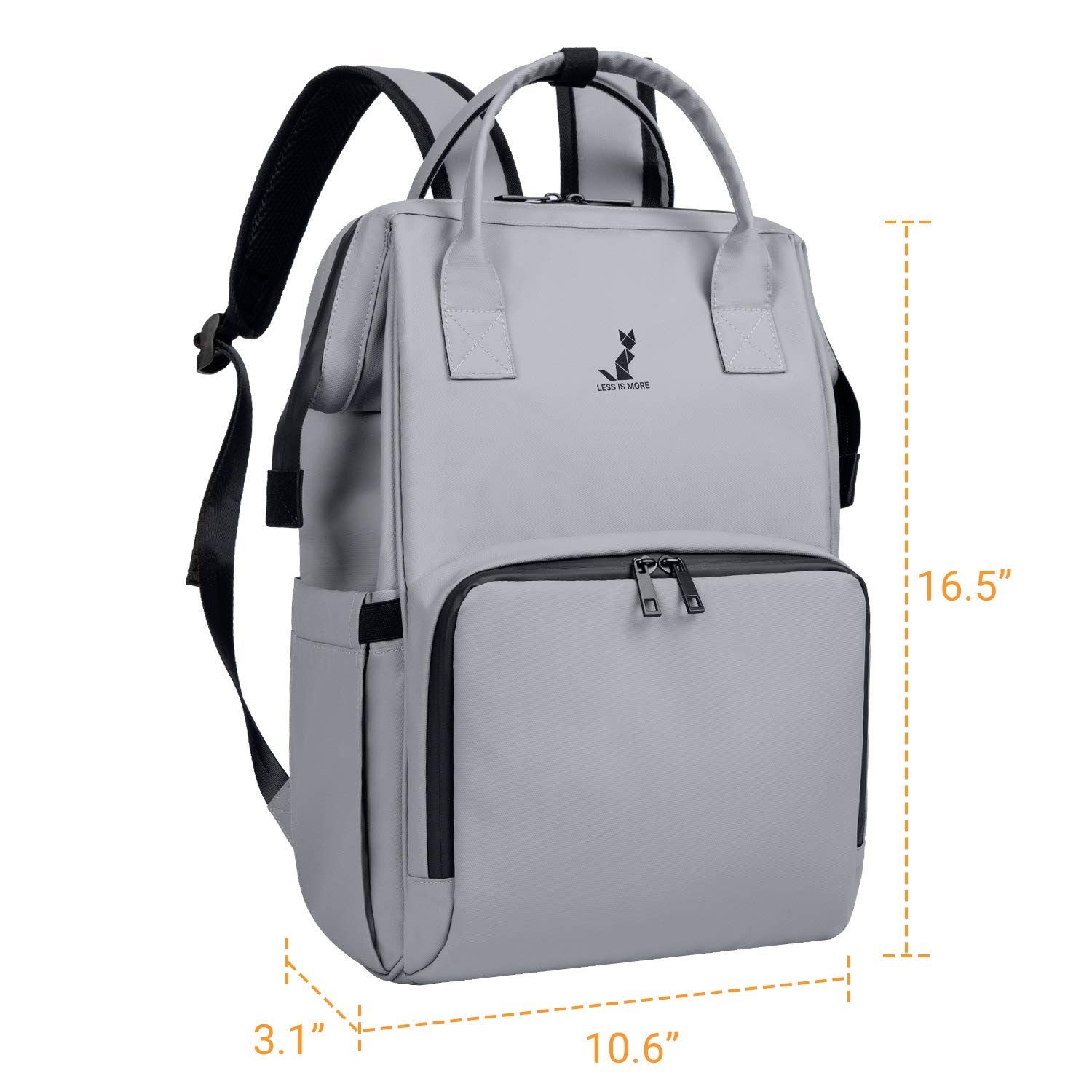 RUNKA Diaper Bag Backpack -Travel Bag Baby Backpack - Multifunction Nappy Changing Bag for Baby Essentials Gray