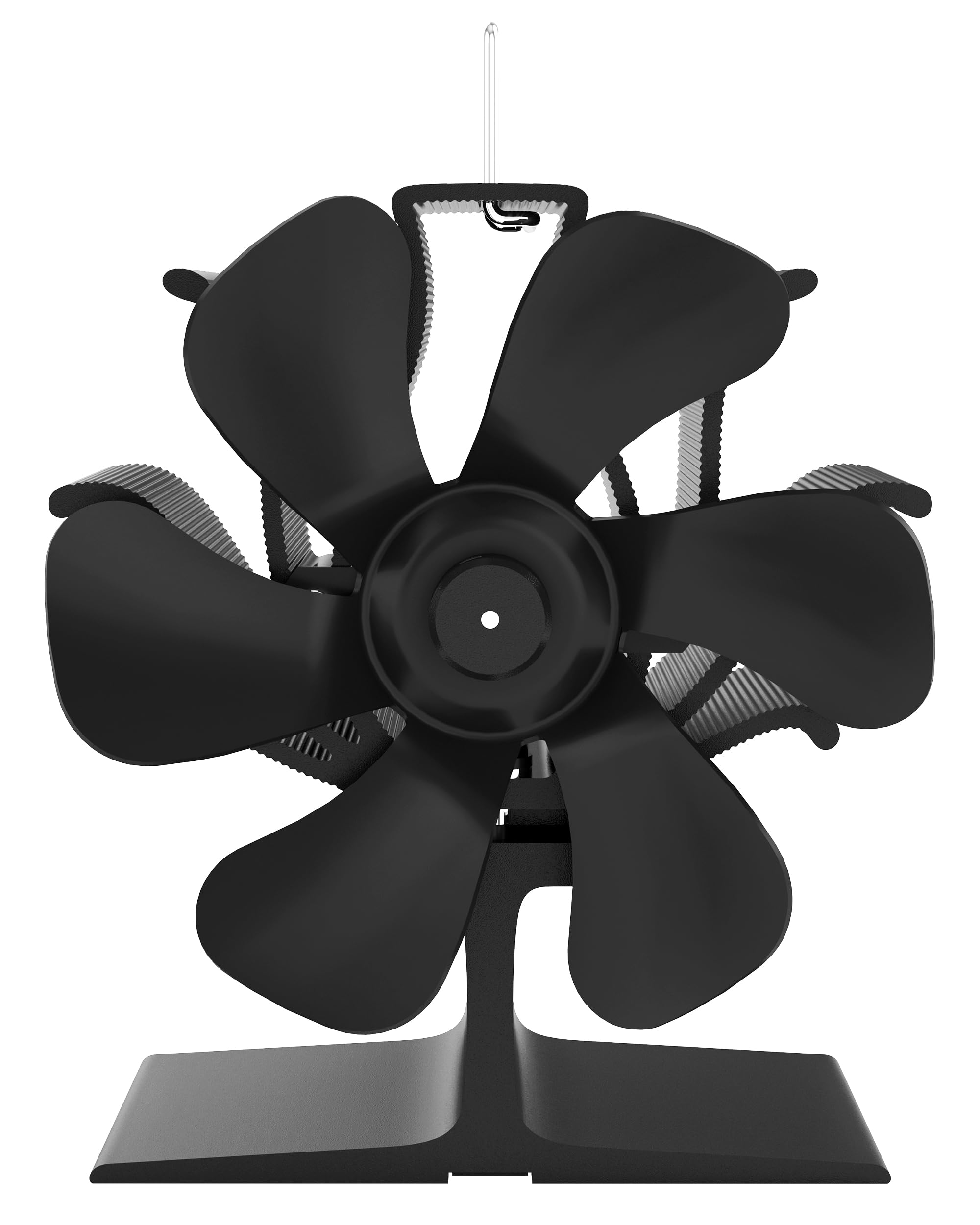 TITECK Log Burner Fan Stove Fan, 6 Blades Mini Heat Powered for Wood Burning Stove, Silent Operation, Efficient Heat Distribution for/Log Burner/Fireplace Accessories