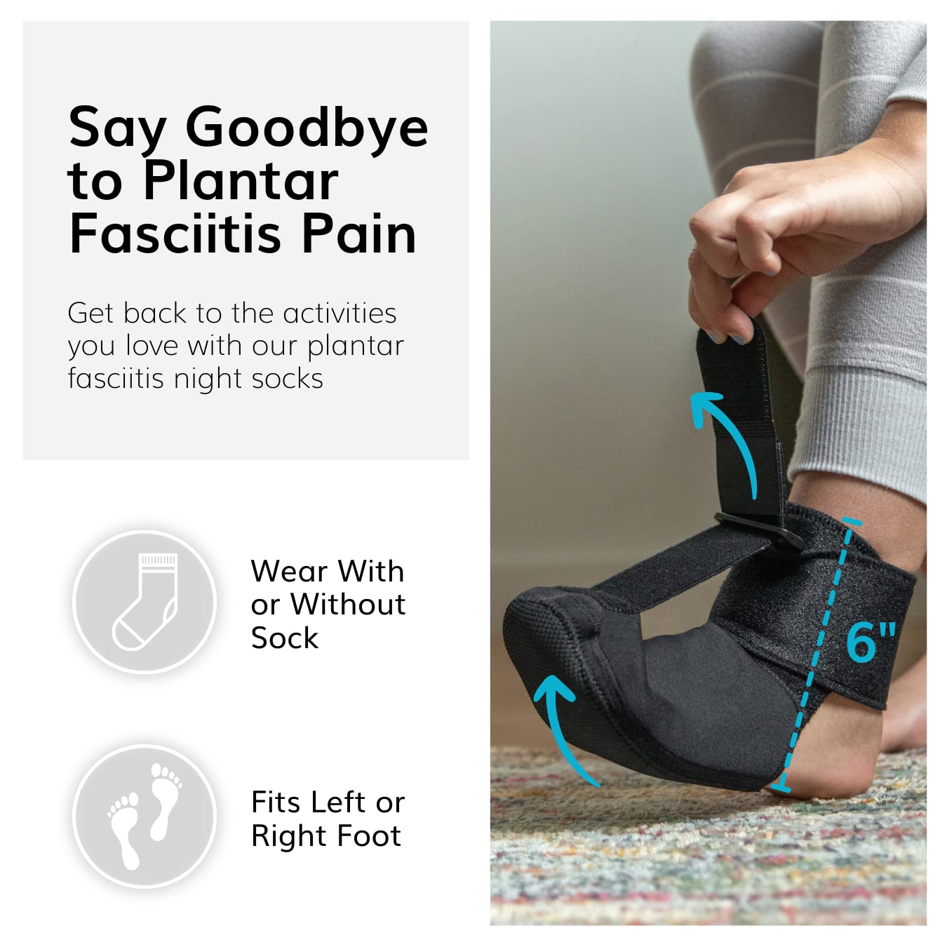 Mua Plantar Fasciitis Soft Night Sock Stretching Splint-L by ...
