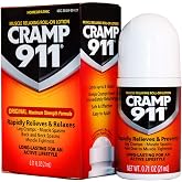 Cramp 911 Muscle Relaxer Pain Relief Cream for Muscle Cramp Relief and Sore Muscles. Used for Muscle Cramp Relief and Muscle Pain Relief of All Kinds, Roll-on Lotion 0.71 oz 21 ml