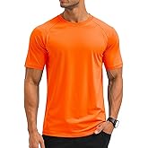 MAGCOMSEN Men's Short Sleeve UPF 50+ T-Shirt Swim Quick Dry Rash Guard Athletic Surf Shirts Performance Water Shirts