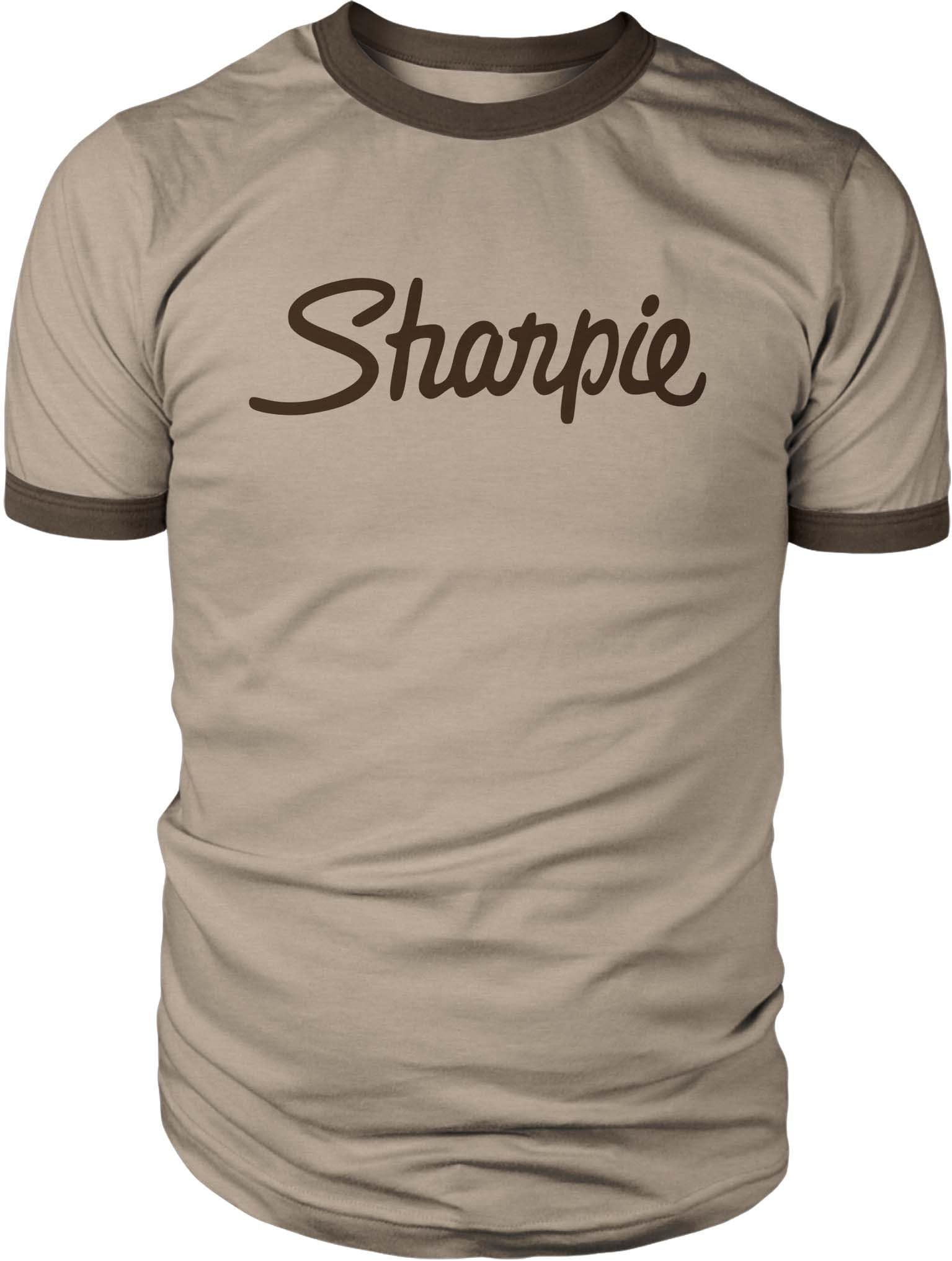 Sharpie Ringer Shirt Heather Brown with Dark Brown Rings, Great for Scott Pilgrim Cosplay and Everyday wear!