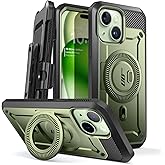 SUPCASE for iPhone 15 Case with Stand (Unicorn Beetle Pro Mag), [Built-in Screen Protector & Belt Clip] [Compatible with MagSafe] Military-Grade Magnetic Phone Case for iPhone 15/14/13, Guldan