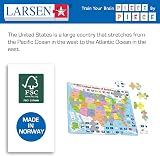 Larsen K12 US Political Map 48pc Tray Jigsaw Puzzle Kids Age 4+ Flags Capitals view 5