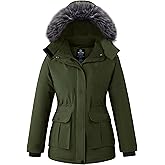 wantdo Women's Winter Coats Warm Thicken Puffer Parka Jacket with Hood