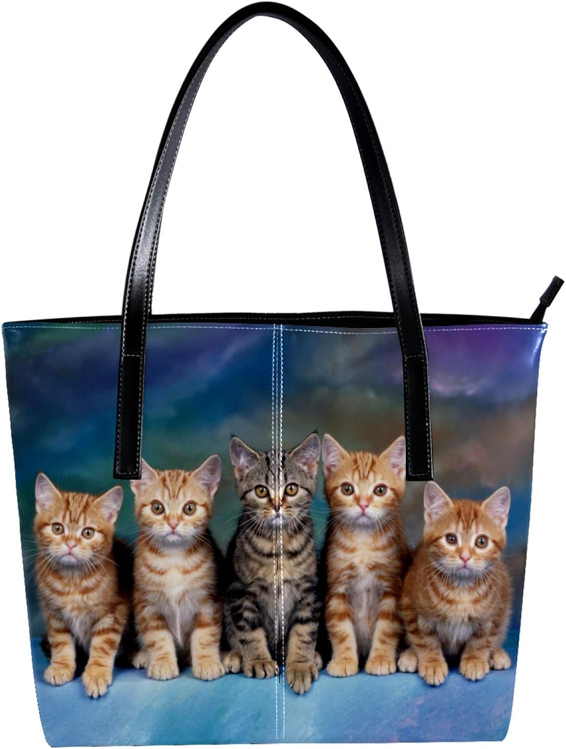 Indimization Bolsa de Cuero de microfibra Reutilizable Asas Largas Para