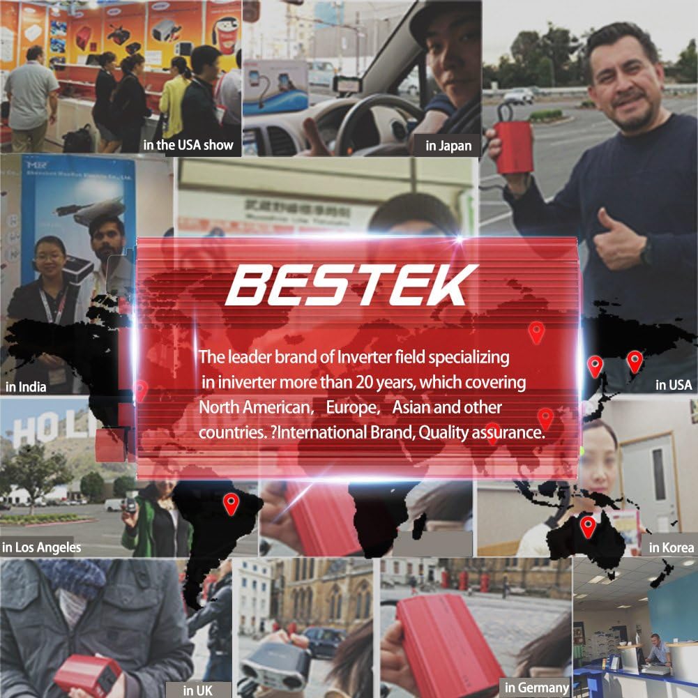 BESTEK Power Inverter 1000 Watt DC 12 Volt, Power Converter 1000w DC to AC Converter for Car: Automotive