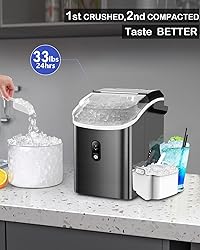 Kndko Nugget Ice Makers Countertop,Pellet Ice Maker