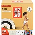 Hello Bello Premium Diapers Size 4 (22-37lbs), Busy Bees & Hive Five Designs, 58ct Club Box