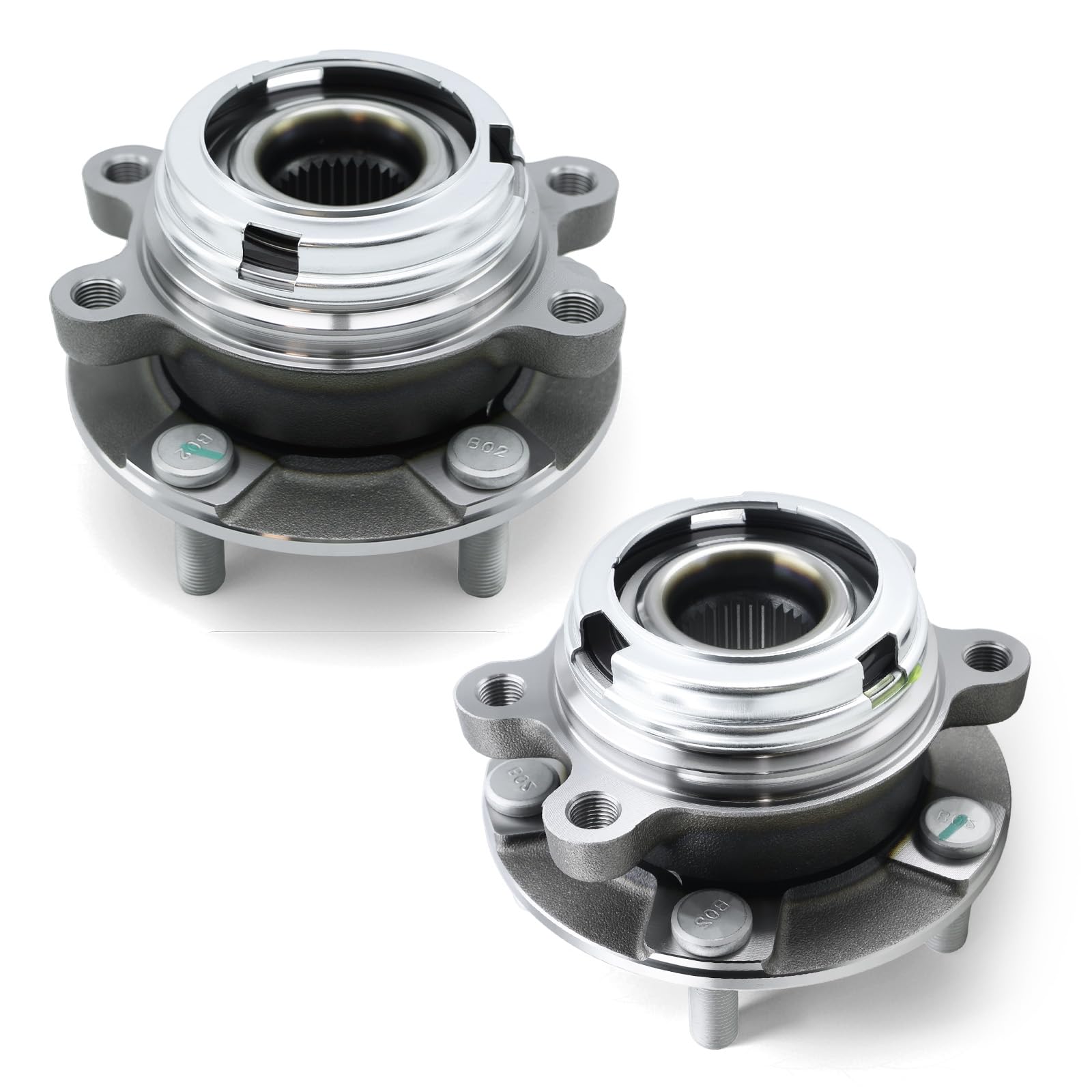 Photo 1 of 513296 Front Wheel Hub and Bearing Assembly 5Lug Fit for 2007-2018 Nissan Altima, 2016-2021 Maxima, 2009-2018 Murano, 2013-2020 Pathfinder, 2013 Infiniti JX35, 14-19 Infiniti QX60 wheel bearing, 2 pcs