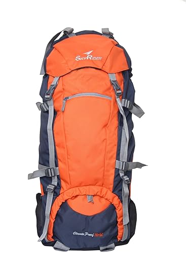 SkyRider Climate Proof 75 Ltrs Rucksack,Trekking Bag & Hiking Bags with Rain Cover & Steel Frame