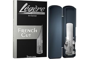 Légère Reeds - Bb Clarinet Reed, French Cut, Strength 4.00 (BBF4.00) - Premium Synthetic Woodwind Reed
