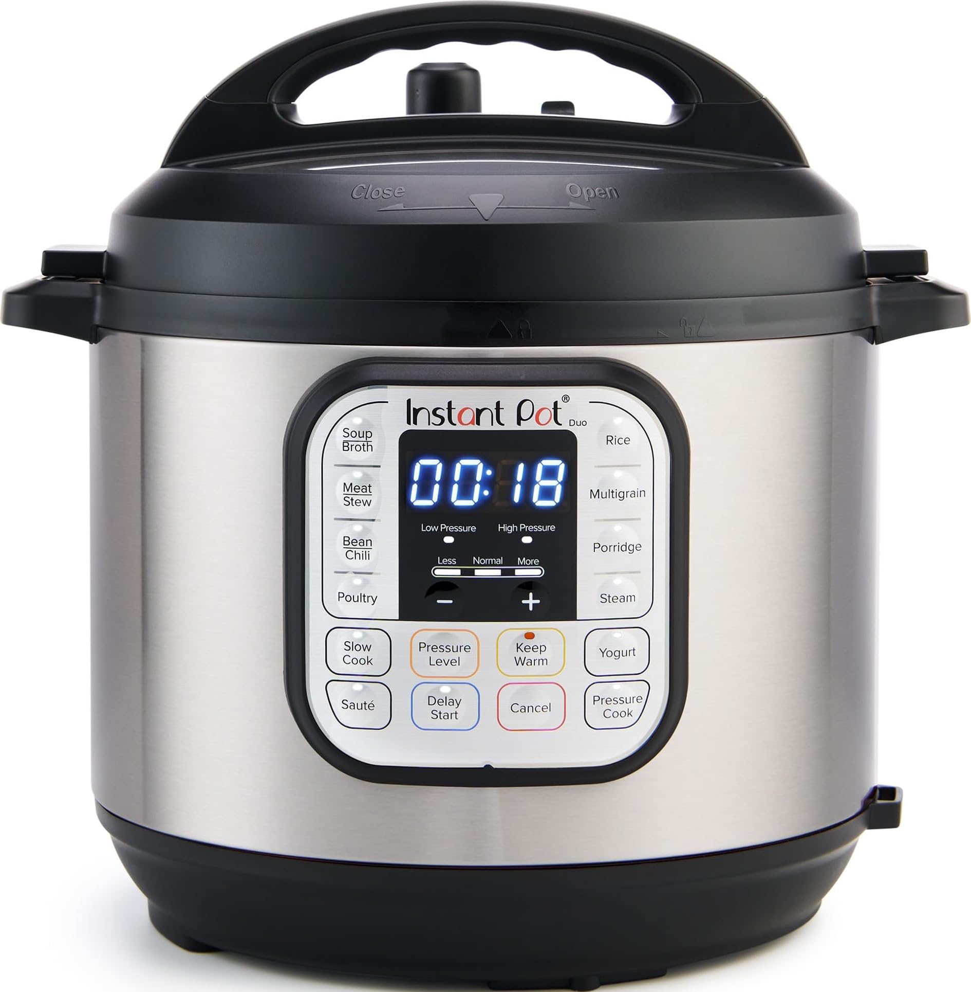 Instant Pot Duo 6 Qt 7-in-1 Electric Pressure Cooker, Stainless Steel | Slow cooks, makes rice and yogurt, steams, sautés, wa