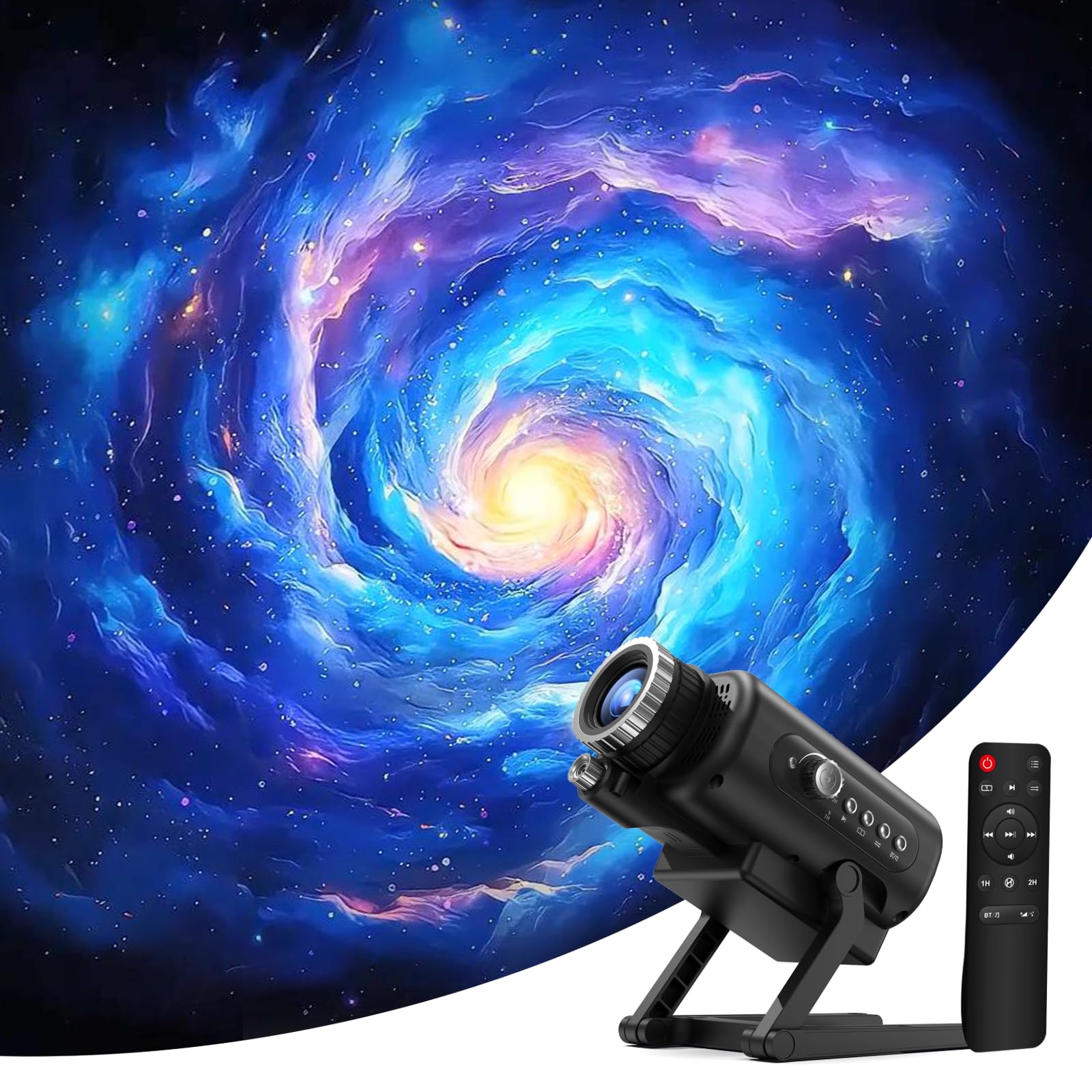 Photo 1 of Rovmiment 3D Immersive Galaxy Projector, 60 Themes Star Projector for Bedroom, Full-Room Planetarium Projector with Remote, HD Aurora Light Projector, Astronaut-Style Space Gift Kids