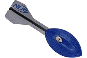 Nerf Vortex Aero Howler Foam Ball – Classic Long-Distance Football - Flight-Optimizing Tail - Hand Grip – Indoor and Outdoor Fun (Blue)