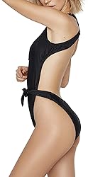 ToBeInStyle Women's Deep V Back to Front Waist Tie