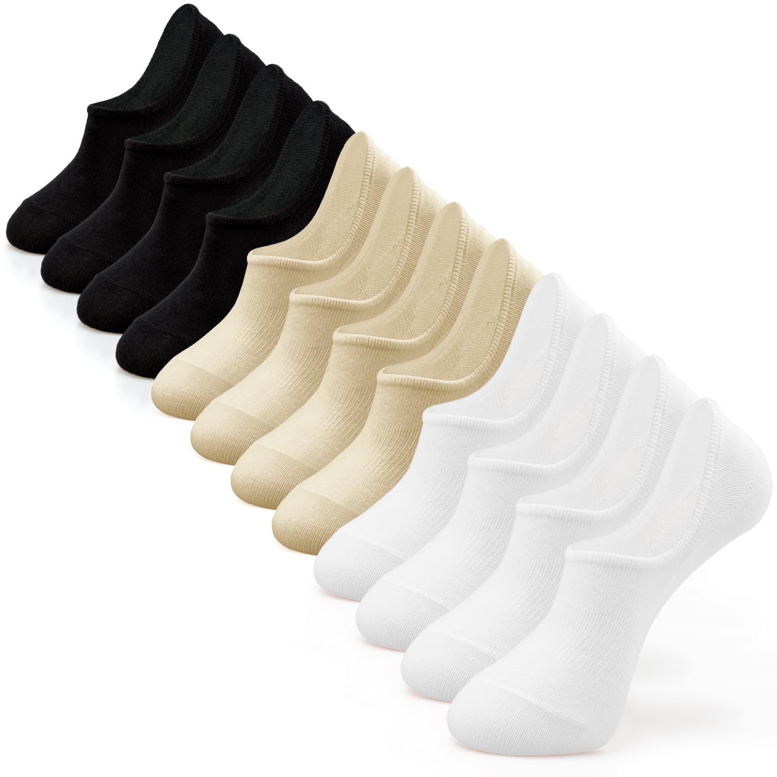 IDEGG Women and Men No Show Socks Low Cut Anti-slid