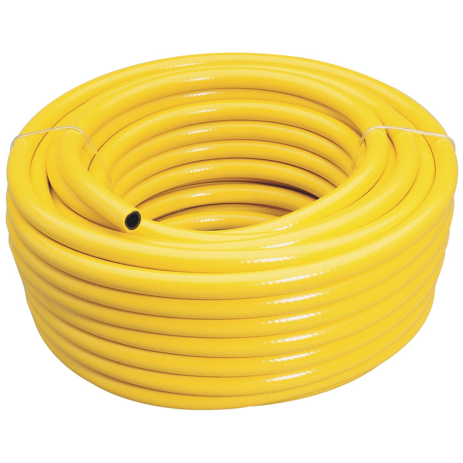 Draper 30m Garden Watering Hose | Reinforced with Polyester Yarn 12 mm Hose Pipe | 2mm Thickness Heavy Duty PVC Gardening Hose | Long reach | 56314 Yellow