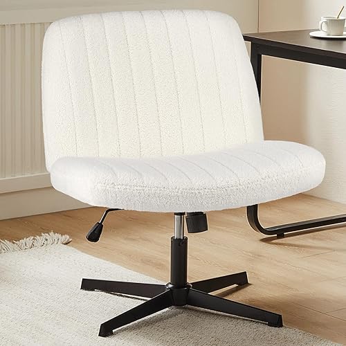 Sweetcrispy Criss Cross Chair Legged, Armless Office Wide Desk