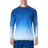 KPSUN Mens Swim Shirts UPF 50+ Rash Guard Long Sleeve Sun UV Protection Beach Shirts Quick Dry Fishing T-Shirt