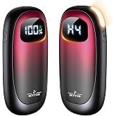 BEYYON Electric Hand Warmers Rechargeable - [with LED Display] | 2 Pack 8000mAh Max 32 Hrs, Dual-Side Portable Heater &amp; Flashlight,Gifts for Christmas Men Women Teens Kids