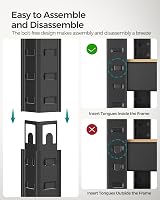 SONGMICS Shelving Unit 40 x 80 x 160 cm Rustic Brown Black 520 kg Load view 5