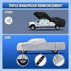 Truck Cover Waterproof All Weather, 6 Layers Pickup