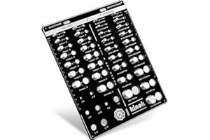 42 Thread Checker Standard and Metric Kinok Bolt Size and Thread Gauge 19 Standard & 15 Metric Sizes & 8 Drill Bit, Bolt Size Finder(Black)