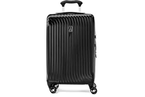 Travelpro Maxlite Air Hardside Expandable Carry on Luggage, 8 Spinner Wheels, Lightweight Hard Shell Polycarbonate Suitcase, Black, Carry On 21-Inch