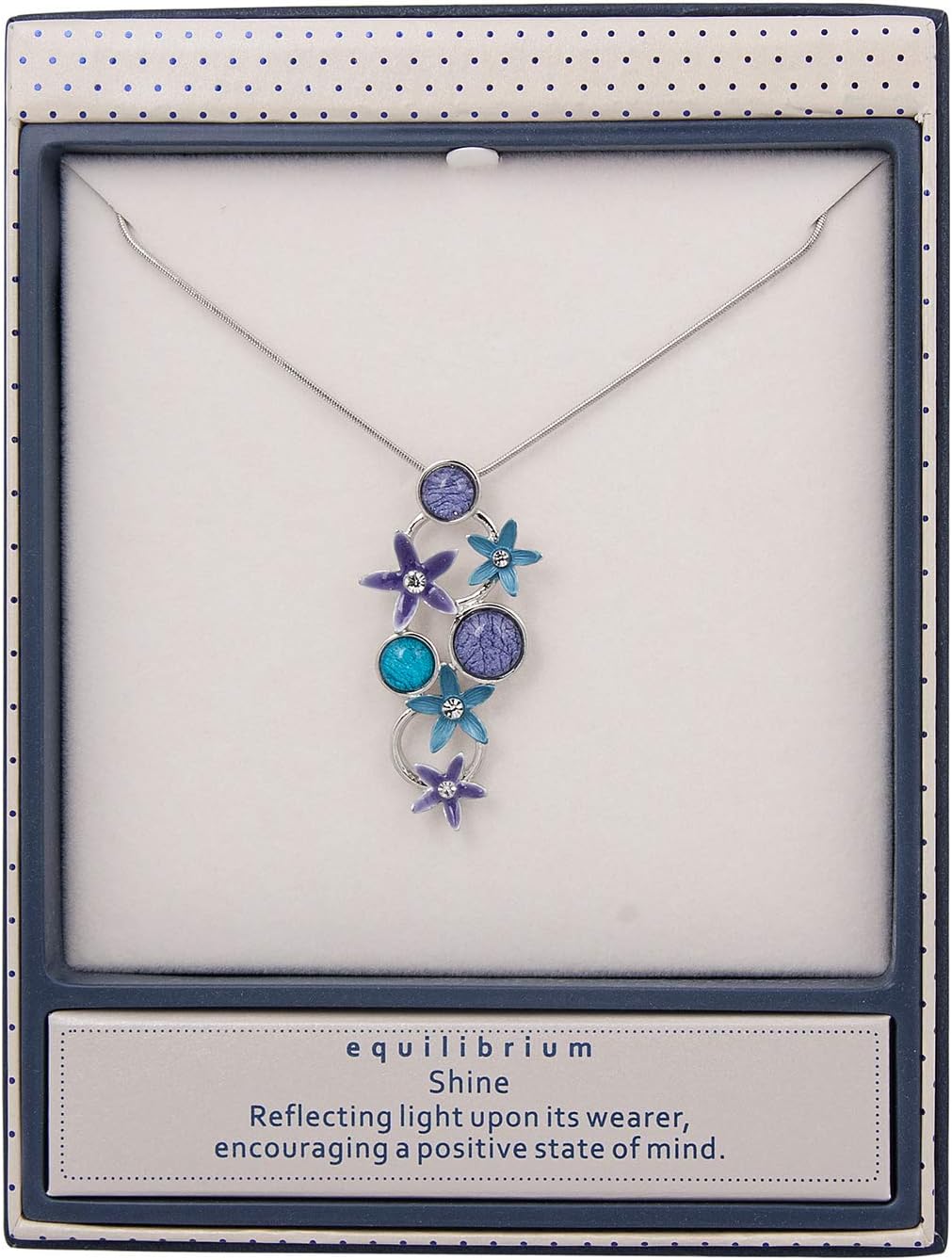 equilibrium Jewel Tones Daisy Drop Necklace