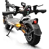 Cunfon Electric Scooter- Electric Scooter for Adults,1000/1600W Peak,up to 25-31MPH,25-50Miles Range,220-330lb Load,Foldable E-Scooter for Adult Teens with Damping Adjustable Suspensions,Turn Signals