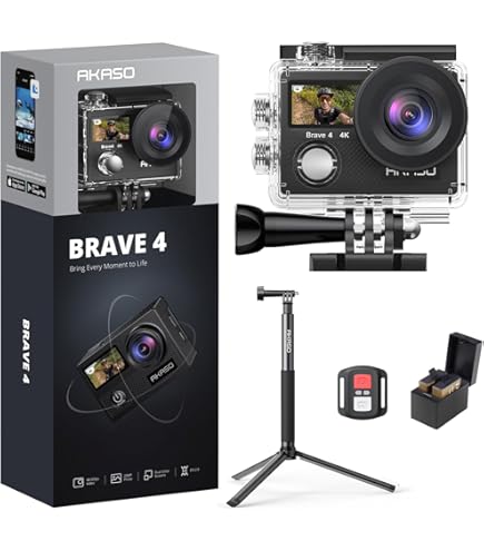 Amazon.com : AKASO Brave 4 Action Camera with 60 in 1 Accessories