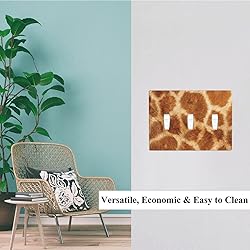 Pznen Triple Toggle Wall Plate, Giraffe Wild Life